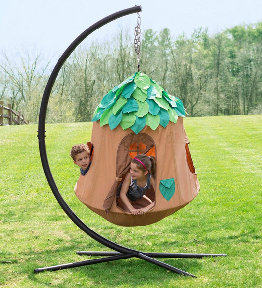 Hearthsong HugglePod Woodland Hanging Tent WITH Crescent Stand and lights