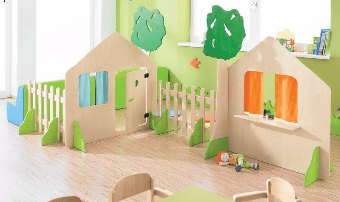HABA Pro Playhouse Partition with Window and Bushes