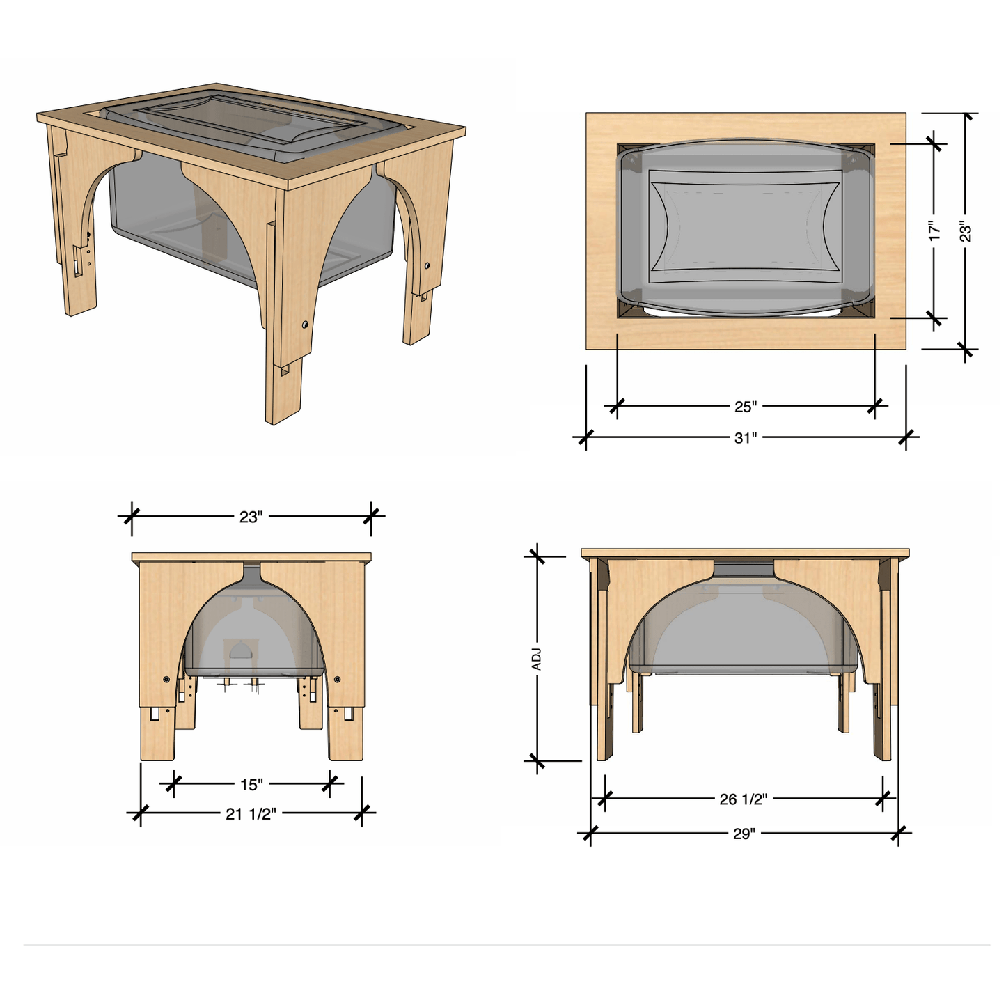 Natural Pod Pacific Caddy and Nature Table Set