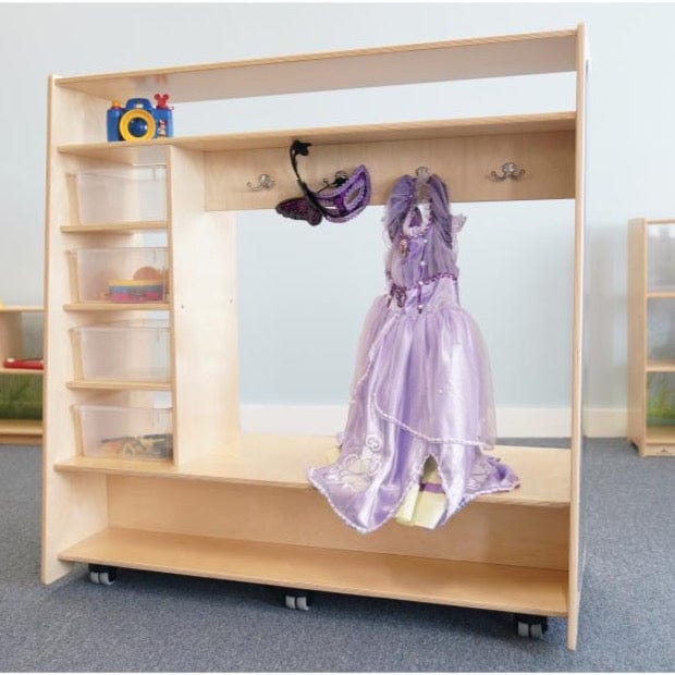 Mobile Dress-Up Center With Trays & Mirror