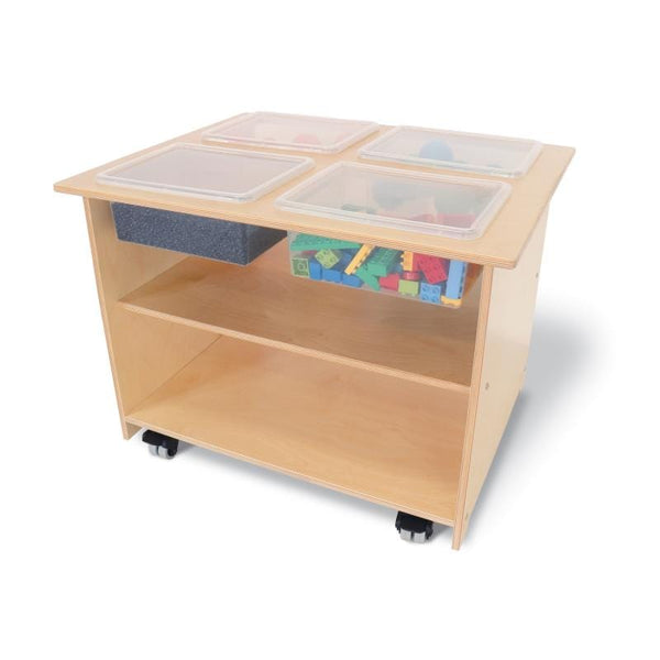 Mobile Sensory Table with Trays and Lids