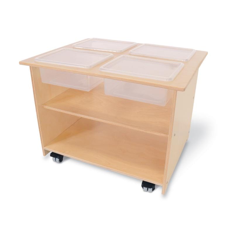 Mobile Sensory Table with Trays and Lids