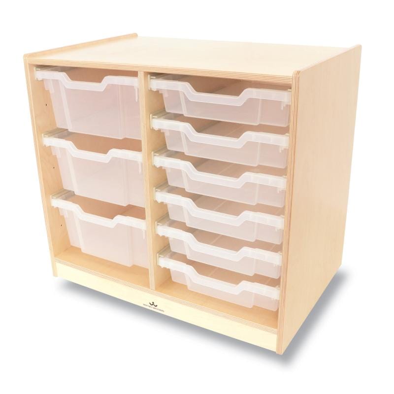 Clear Tray Double Column Storage Cabinet