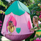 Hearthsong Cozy Posy Hanging Tent WITH Crescent Stand and lights