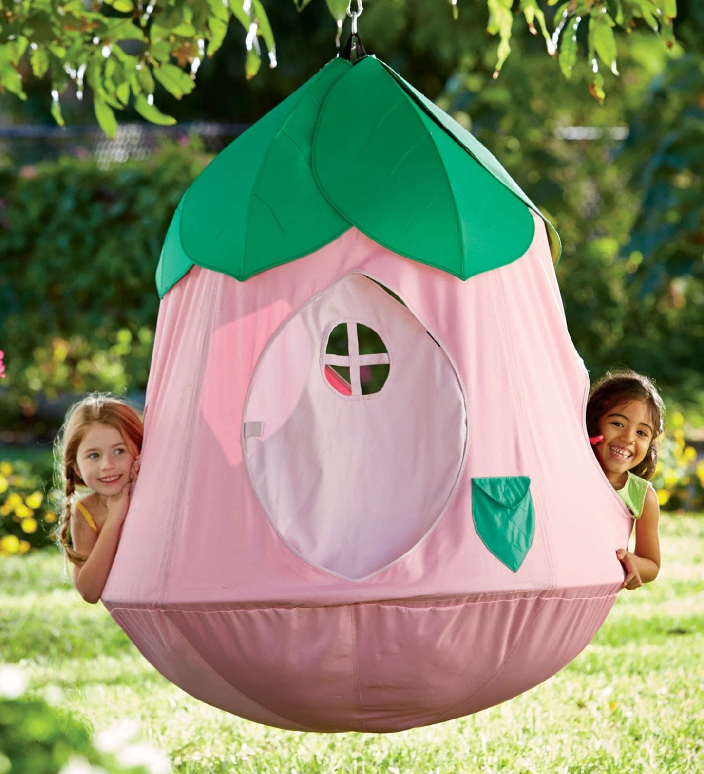 Hearthsong Cozy Posy HugglePod Hanging Tent with LED Flower Lights