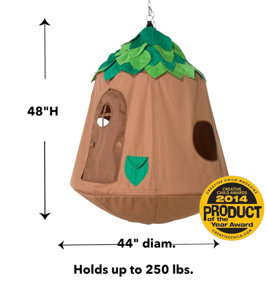 Hearthsong HugglePod Woodland Hanging Tent WITH Crescent Stand and lights