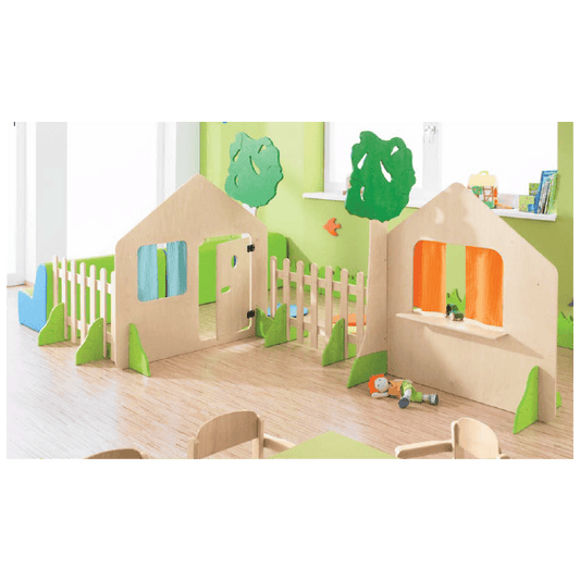 HABA Pro Playhouse Partition with Fence and Bushes