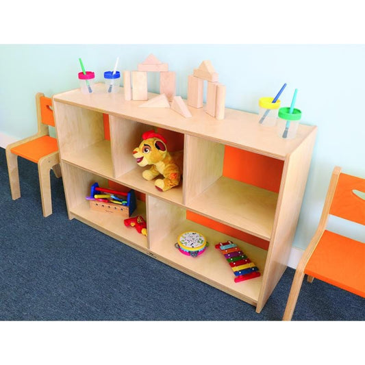 Whitney Playroom Shelf in Orange - 4 week lead time