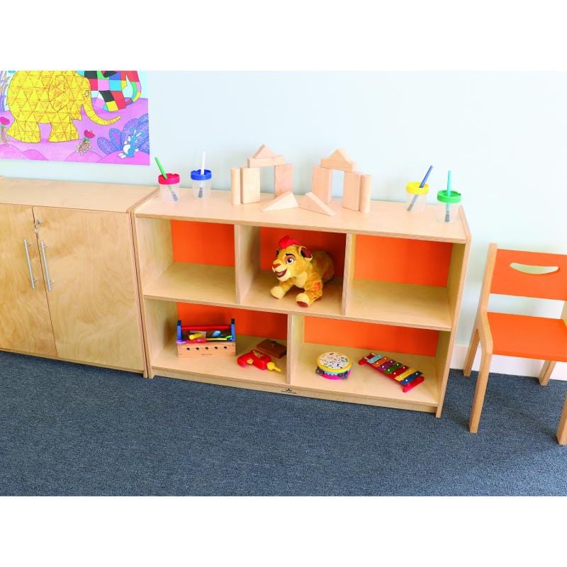 Whitney Playroom Shelf in Orange - 4 week lead time