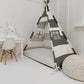 Canopy Bed Tent in Grey and White Stripe without Door