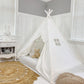 Domestic Objects Canopy Bed Tent in Cream Canvas with Doors
