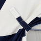 Domestic Objects Play Tent Canopy Bed in Navy Blue and White Stripe Canvas WITH Doors