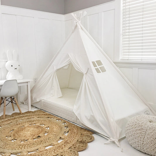 Domestic Objects Canopy Bed Tent in Cream Canvas with Doors