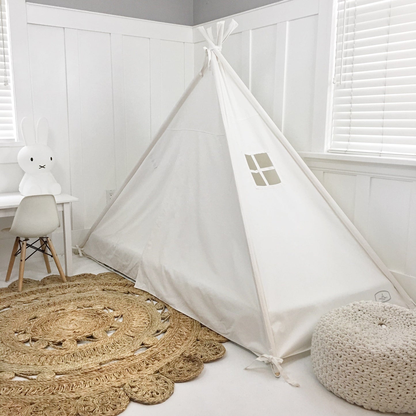 Domestic Objects Canopy Bed Tent in Cream Canvas with Doors