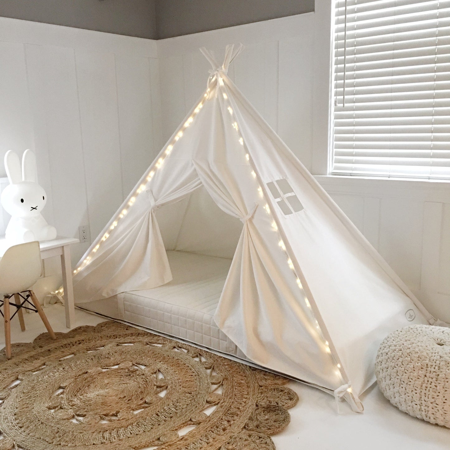 Domestic Objects Canopy Bed Tent in Cream Canvas with Doors