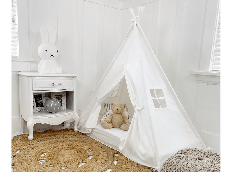 Domestic Objects Canopy Bed Tent in Cream Canvas with Doors