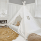 Domestic Objects Canopy Bed Tent in Cream Canvas with Doors