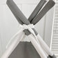 Canopy Bed Tent in Grey and White Stripe without Door