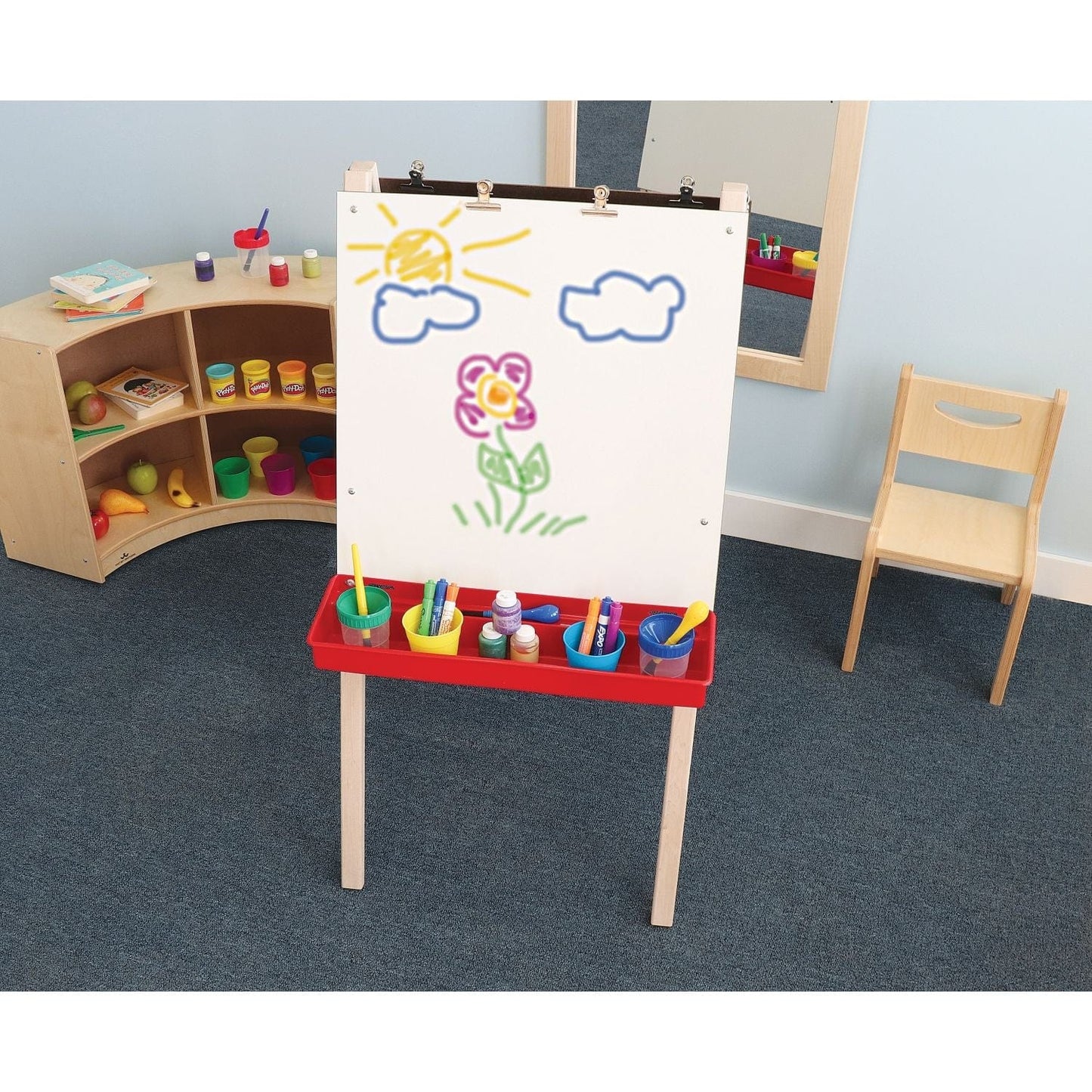 Adjustable Double Easel With Dry Erase Panels