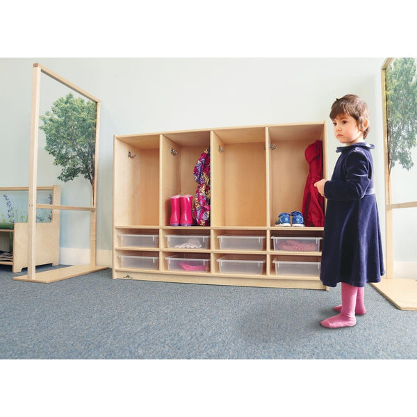 Toddler 8 Section Coat Locker With Trays